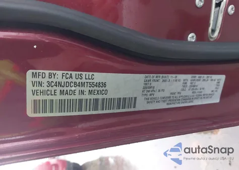 2021 Jeep Compass Limited 4X4 z USA, uszkodzony, nr VIN 3C4NJDCB4MT554836